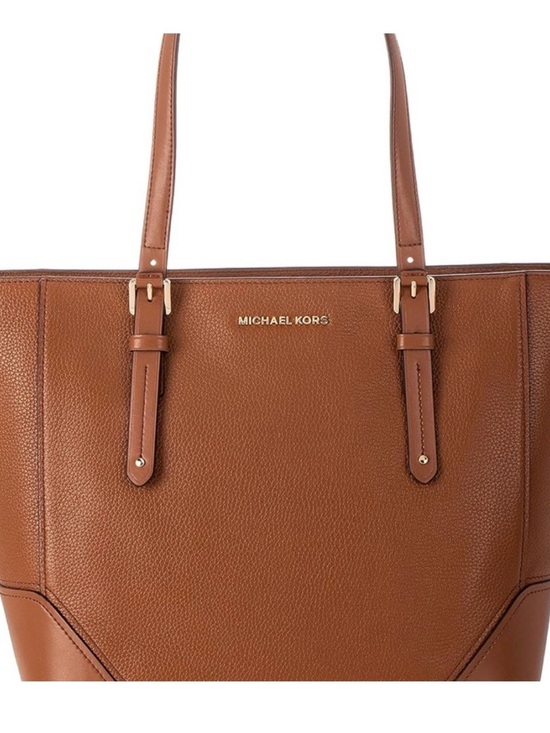 Michael Kors Handbags - Michael Kors Cognac Pebbled Leather Tote with Gold Hardware